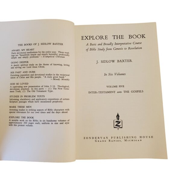 Baxter Explore the Book 2 Volumes Commentary Set Study 1968 Preacher Pastor - Picture 5 of 6